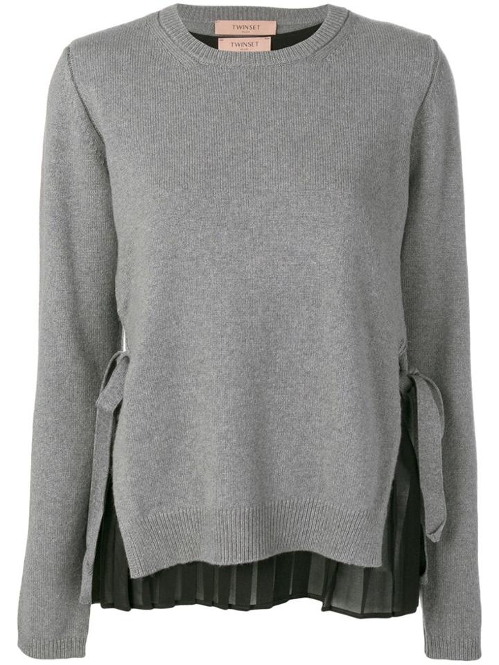 Twin-set Crew Neck Sweater - Grey