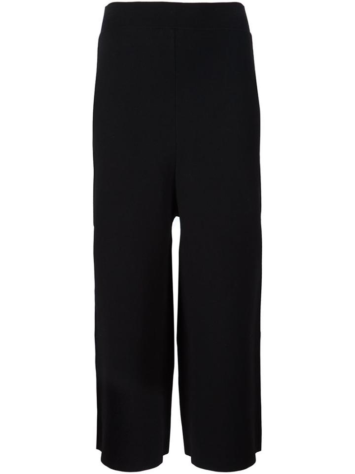 Victor Alfaro Knit Gaucho Trousers, Women's, Size: 2, Black, Polyester/rayon