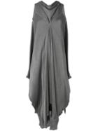 Masnada Asymmetrical Draped Dress, Women's, Size: 40, Grey, Silk/viscose