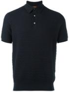 Tod's Interlaced Knitting Polo Shirt, Size: Small, Black, Merino/silk