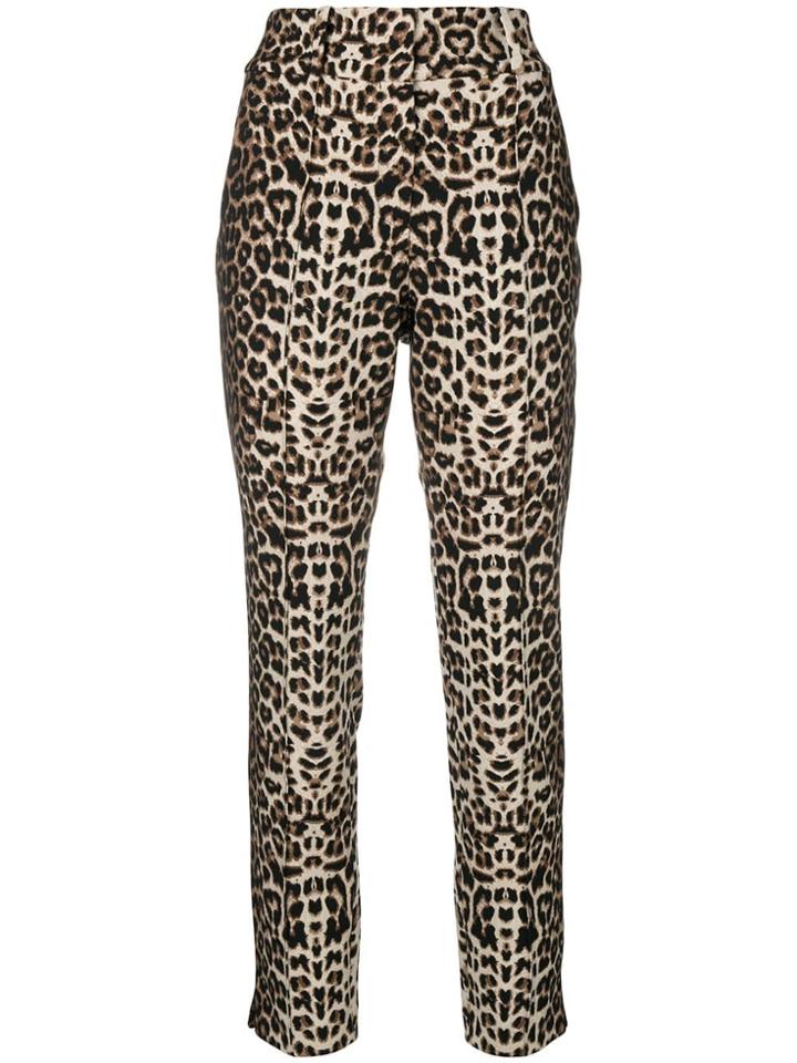Veronica Beard Leopard Print Trousers - Nude & Neutrals