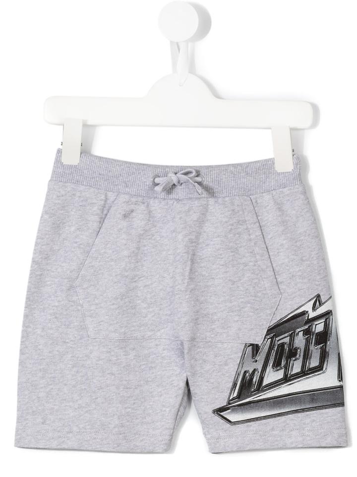 Moschino Kids Logo Print Track Shorts, Toddler Boy's, Size: 4 Yrs, Grey