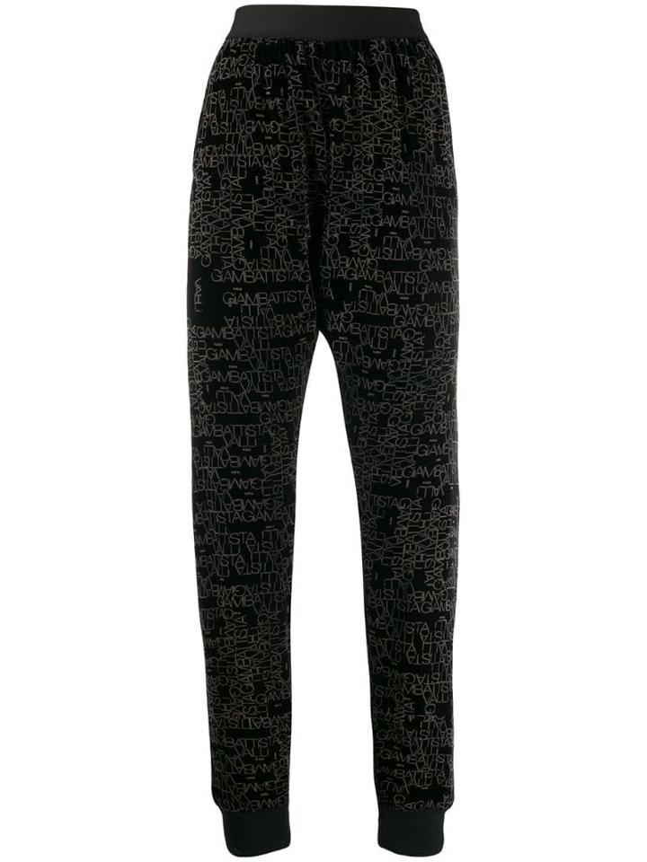Giambattista Valli Logo Print Track Pants - Black