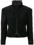 Saint Laurent Embroidered Cropped Jacket - Black