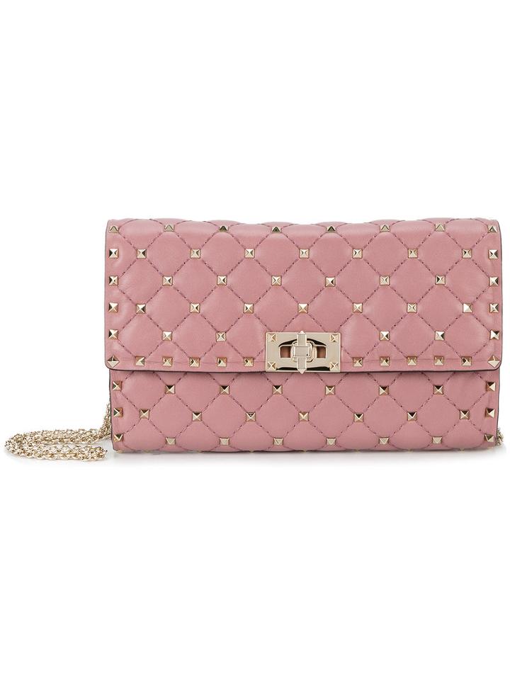 Valentino - Rockstud Cross Body Bag - Women - Leather/metal - One Size, Pink/purple, Leather/metal