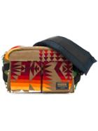 Sacai Geometric Print Belt Bag - Brown