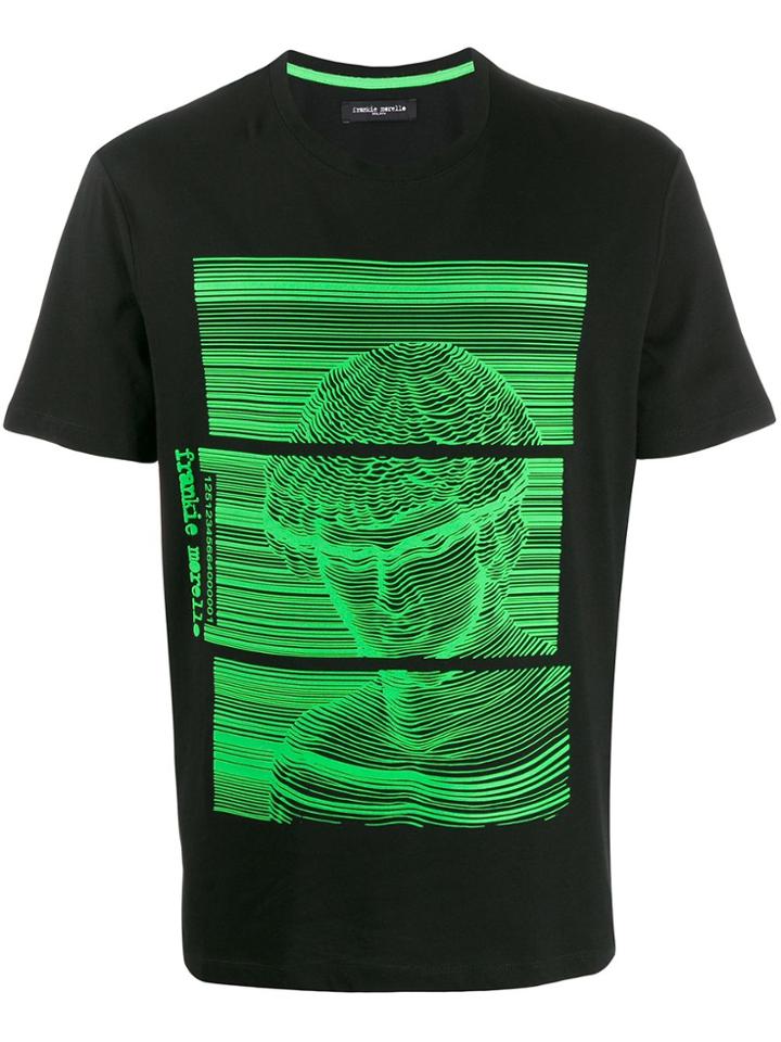 Frankie Morello Printed Cotton T-shirt - Black