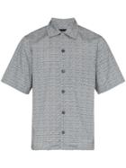 Prada Pattern Print Short Sleeve Cotton Shirt - Multicolour