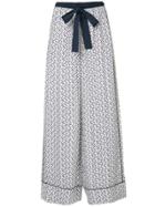 The Upside Anchor Print Wide Leg Trousers - White
