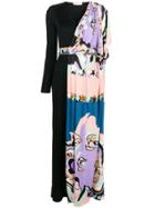 Emilio Pucci Contrast Colour-block Maxi Dress - Black