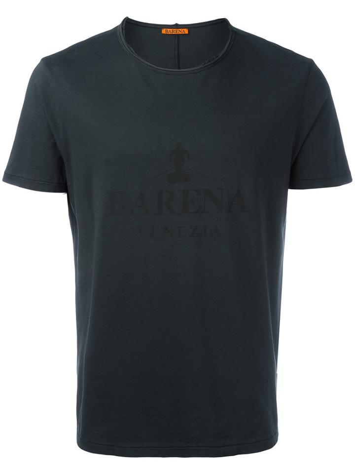 Barena Tonal Print T-shirt, Men's, Size: Large, Black, Cotton