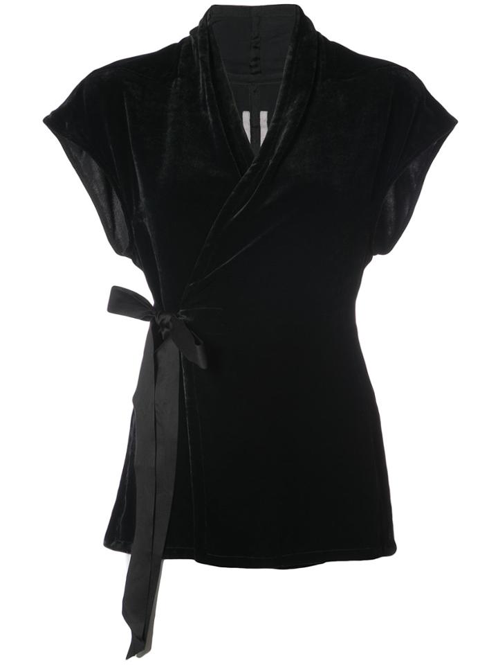 Rick Owens Belted Wrap Top - Black