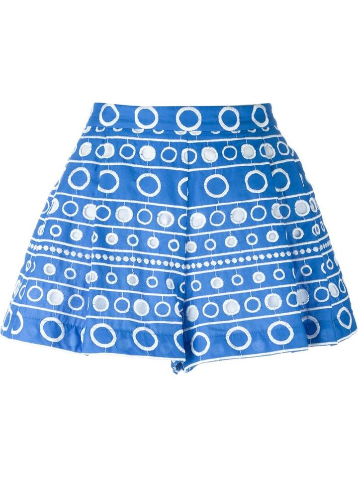 Boutique Moschino Embroidered Pleated Shorts