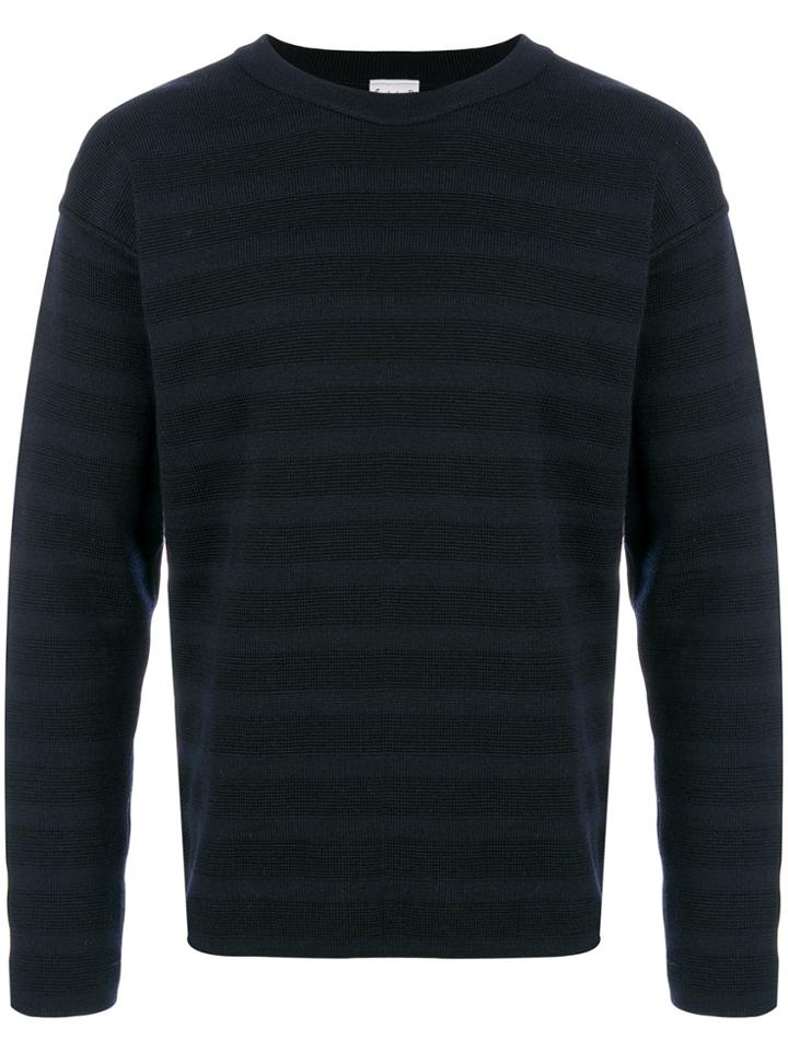 S.n.s. Herning Fitted Striped Sweater - Blue
