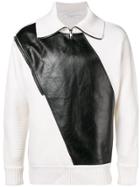 Givenchy Panelled Half Zip Ribbed Sweater - White