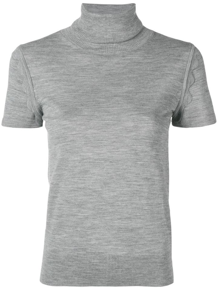 Chloé Turtle Neck Knit T-shirt - Grey