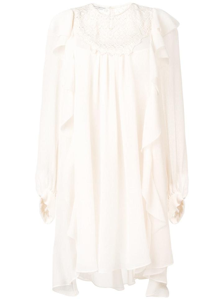 Philosophy Di Lorenzo Serafini Frill Crepe Dress - Neutrals