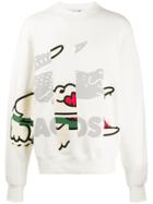 Lacoste Deconstructed-logo Jersey Sweatshirt - White
