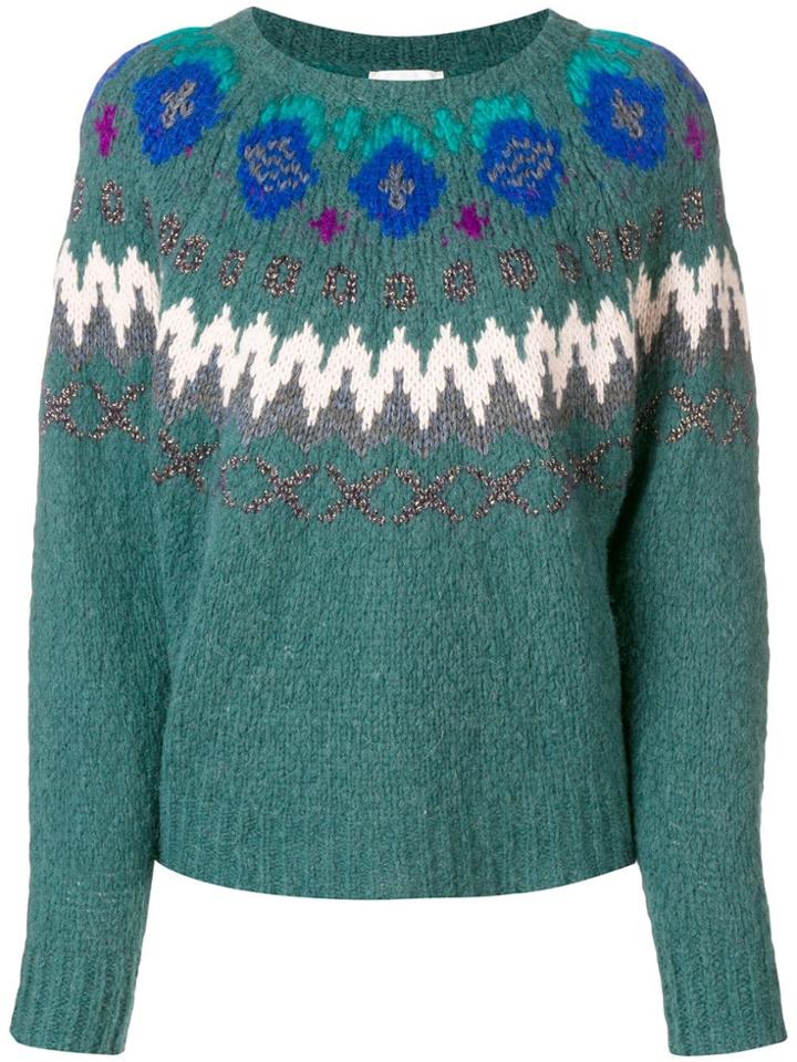 Forte Forte Intarsia-knit Jumper - Blue