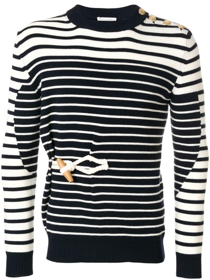 Jw Anderson Toggle Detail Marinière Jumper - Blue