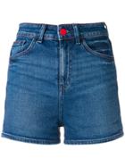 Emporio Armani High-waisted Denim Shorts - Blue