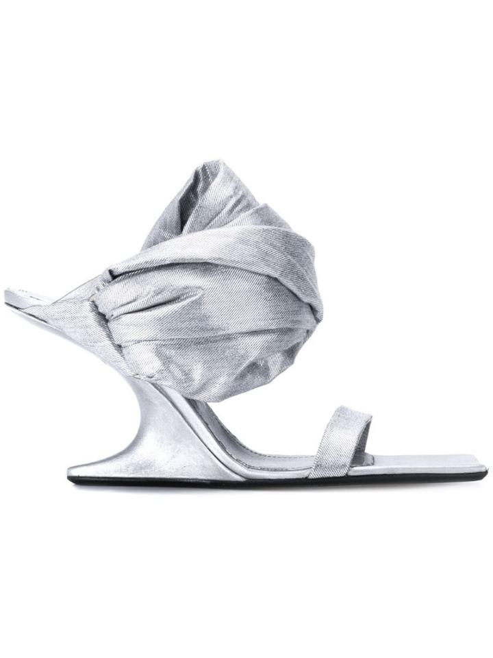 Rick Owens Wedge Sandals - Silver