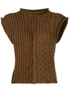 Chloé Multi-knit Sweater Vest - Brown