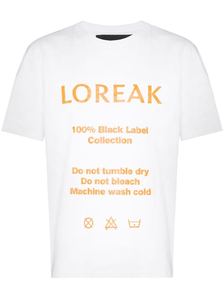 Loreak Mendian Label Print T-shirt - White