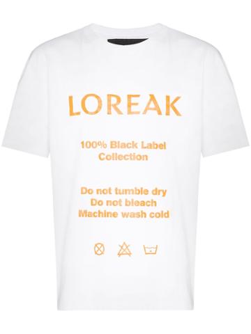 Loreak Mendian Label Print T-shirt - White