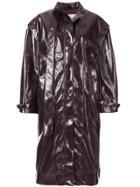 Irene Patent Style Coat - Purple