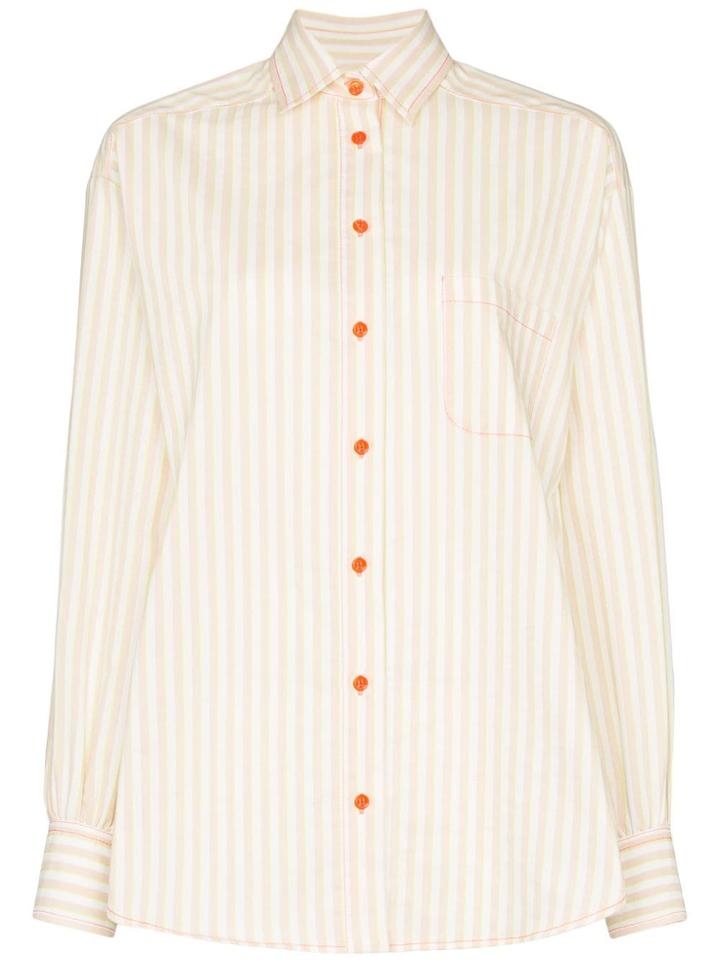 Sies Marjan Button-down Striped Shirt - Neutrals