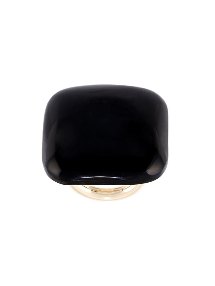 Marni Oversized Ring, Women's, Size: M, Black, Brass/cattle Horn