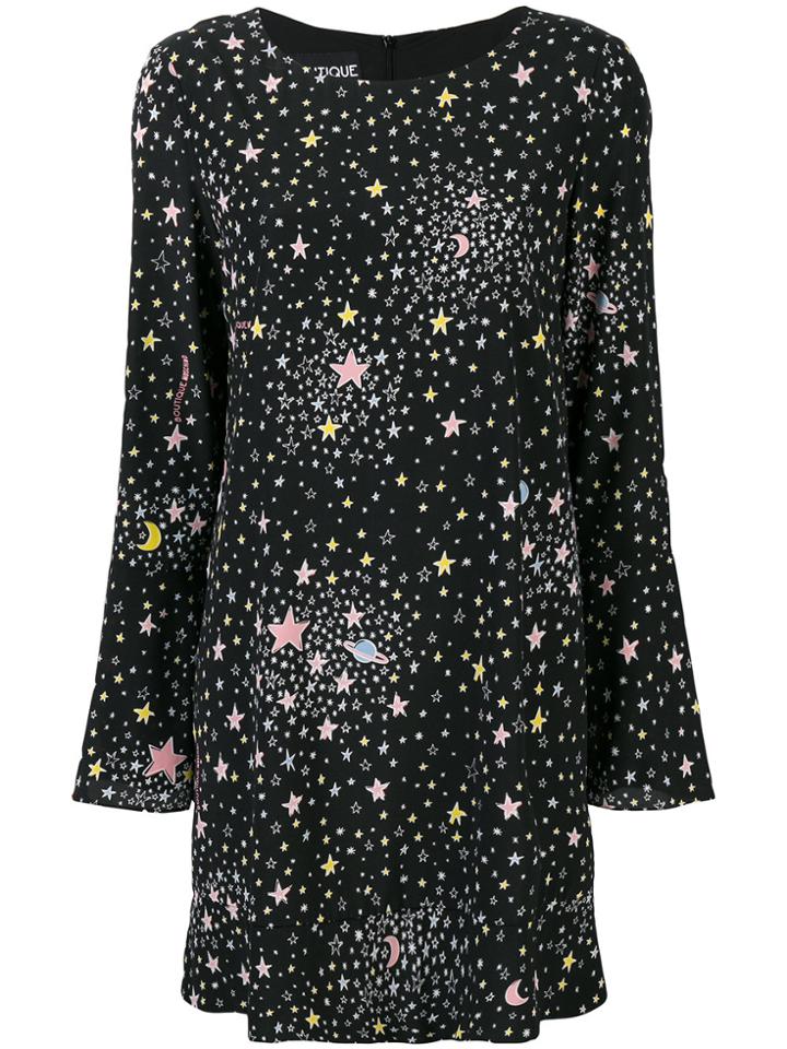 Boutique Moschino Cosmic Print Dress - Black