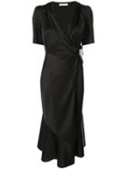 Rachel Gilbert Dariela Wrap Dress - Black