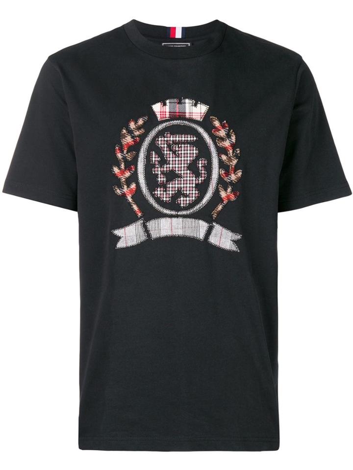 Tommy Hilfiger Tartan Logo T-shirt - Black