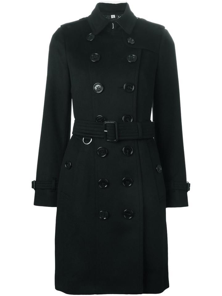Burberry Cashmere Trench Coat - Black