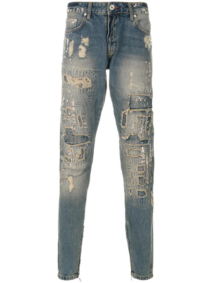 Represent Repaired Selvadge Jeans - Blue