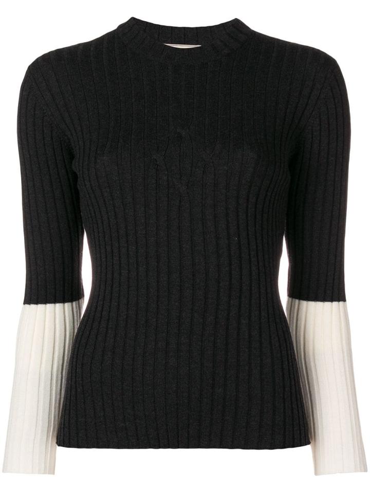 Maison Kitsuné Cable Knit Jumper - Grey