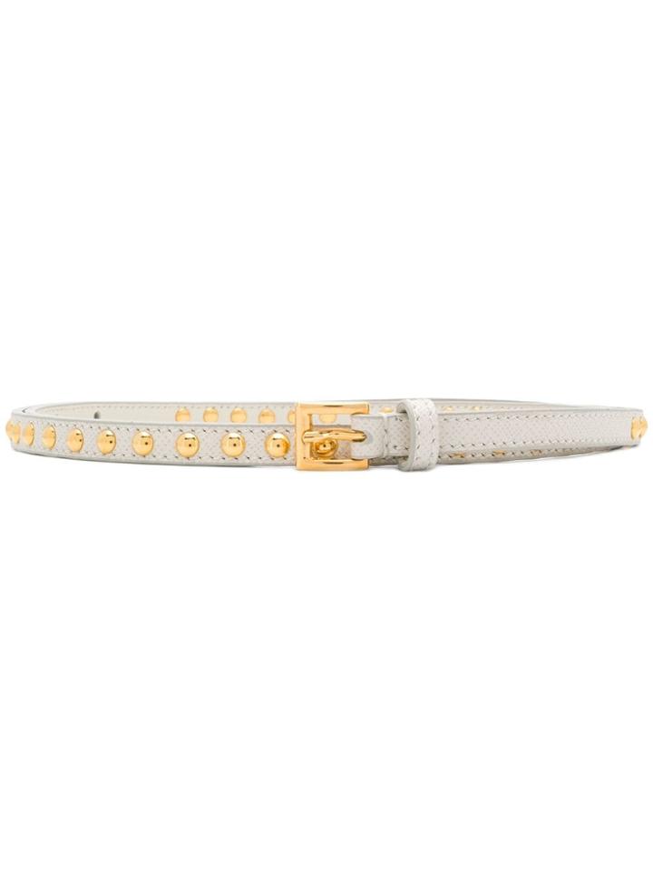 Prada Stud Detail Belt - Neutrals