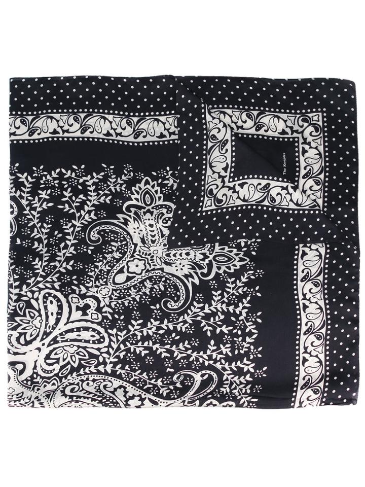 The Kooples Printed Silk Scarf, Women's, Black, Silk