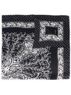 The Kooples Printed Silk Scarf, Women's, Black, Silk