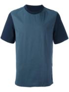 System Homme Bicolour T-shirt, Men's, Size: Small, Blue, Cotton/nylon/polyurethane