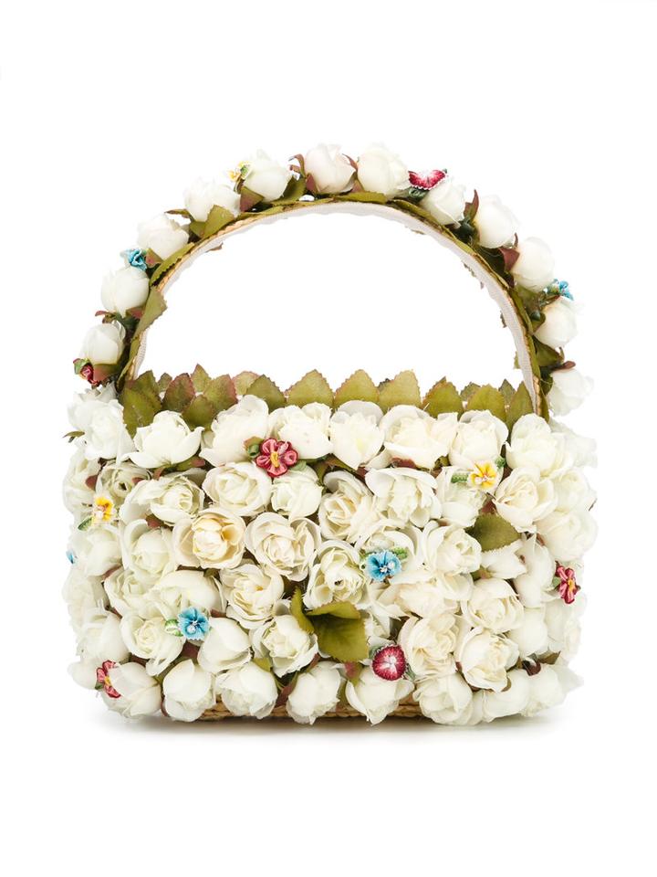 I Pinco Pallino Floral Bucket Bag, Nude/neutrals