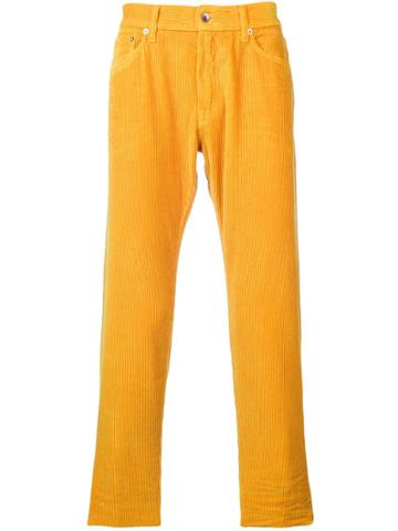 President's Icarus Corduroy Cropped Trousers - Yellow & Orange