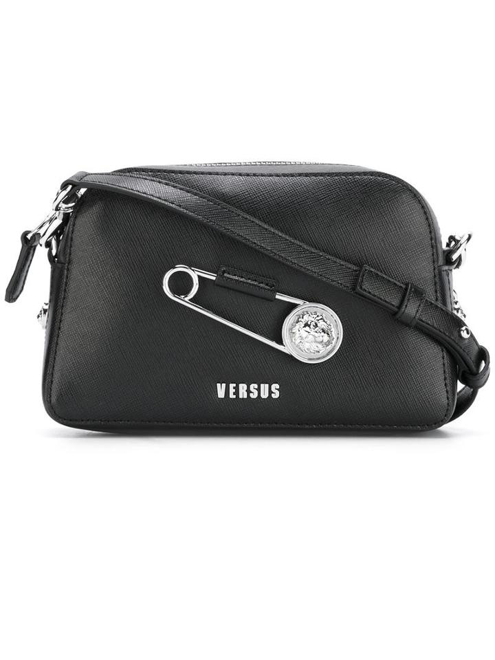 Versus Lion Pin Crossbody Bag, Women's, Black