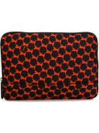 Z Zegna Printed Zip Clutch, Men's, Black, Polyamide