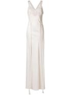 Givenchy Lace Panel Evening Dress, Women's, Size: 36, Pink/purple, Silk/cotton/polyamide/wool