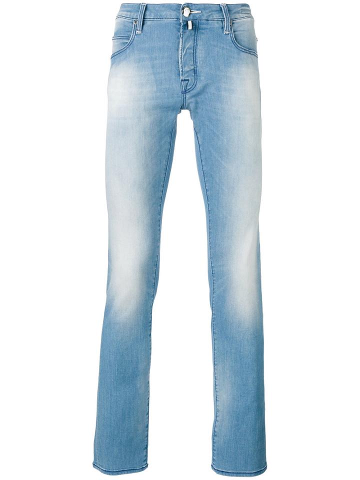 Jacob Cohen - Stonewashed Skinny Jeans - Men - Cotton/polyester/spandex/elastane - 33, Blue, Cotton/polyester/spandex/elastane