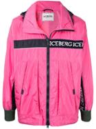 Iceberg Logo Print Lightweight Jacket - Pink