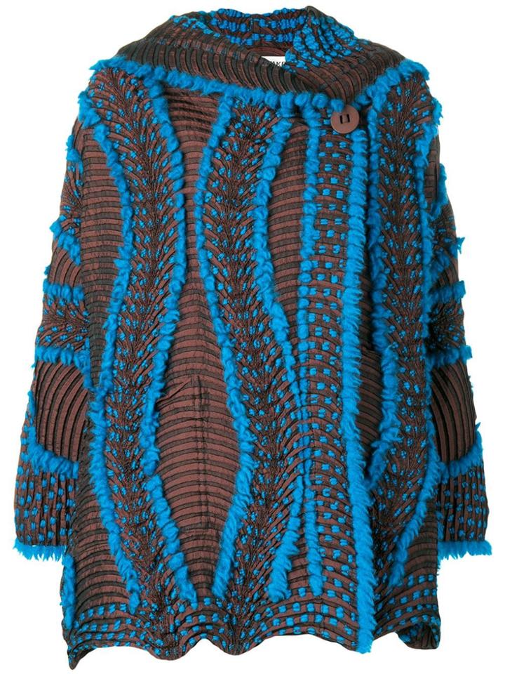 Issey Miyake Wave Textured Jacket - Blue
